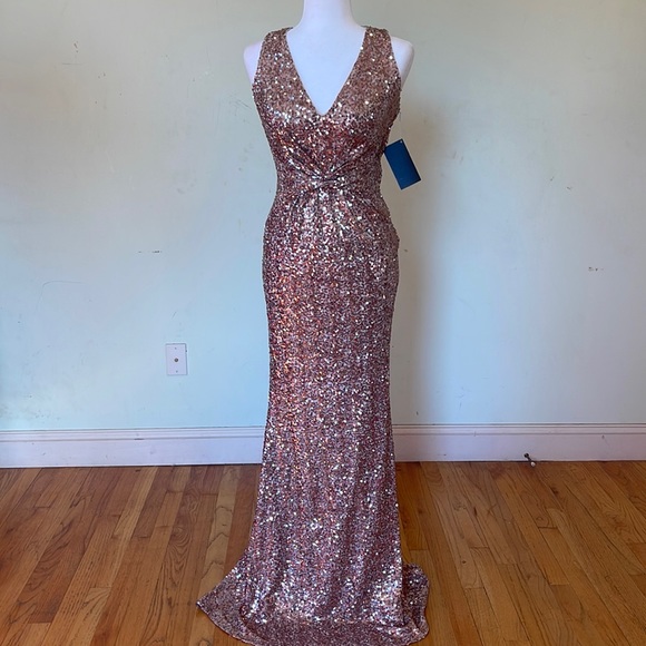 Cache evening sequence gown, size 0 - Picture 1 of 16